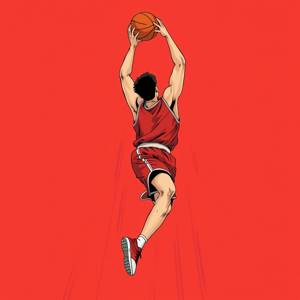 バスケットボールまんがイメージイラスト