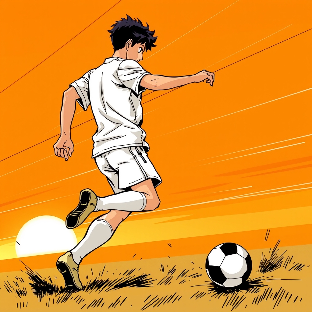 サッカーまんがイメージイラスト